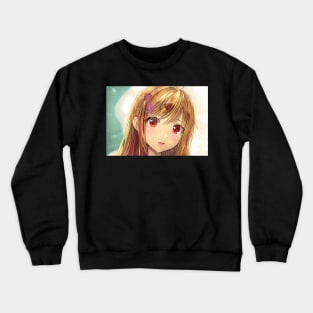 Blonde anime girl Crewneck Sweatshirt